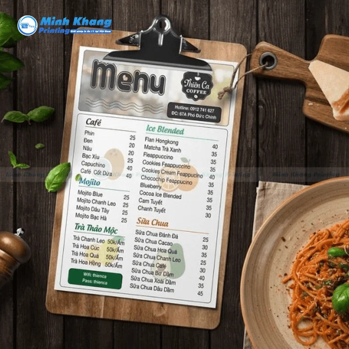 Download Mẫu Menu Cafe Đẹp File Word Chỉnh Sửa Đơn Giản