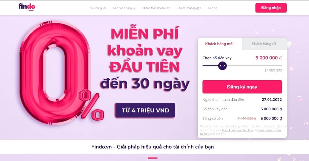 Findo | Hướng dẫn đăng ký vay tiền Findo