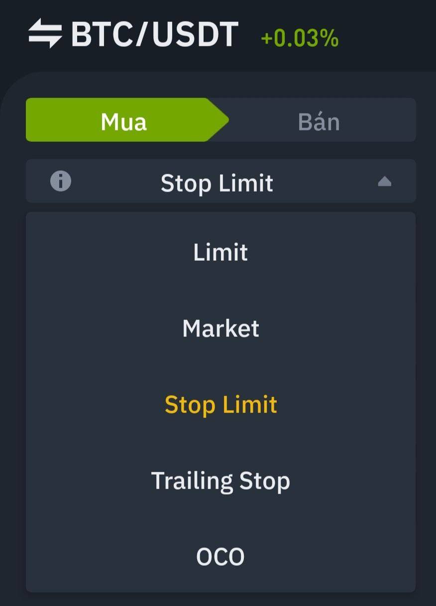 Lệnh Stop Limit là gì? Cách sử dụng lệnh Stop Limit trên sàn giao dịch Binance