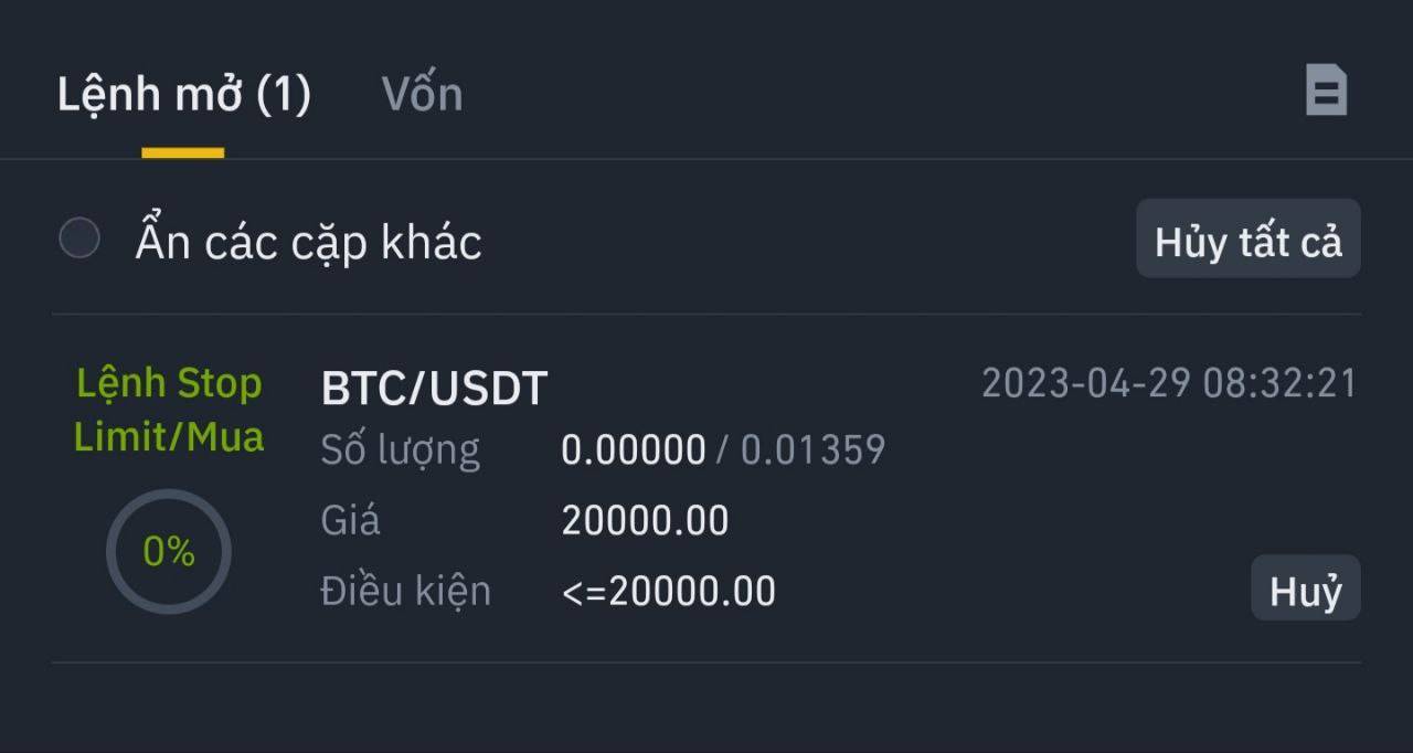 Lệnh Stop Limit là gì? Cách sử dụng lệnh Stop Limit trên sàn giao dịch Binance