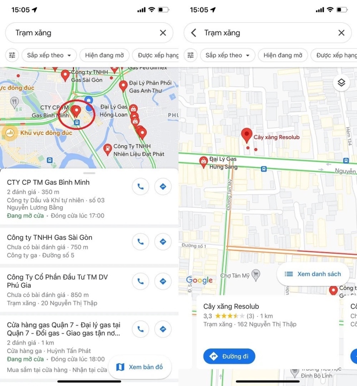 3 cách tìm cây xăng gần nhất bằng Google Maps trên điện thoại tiện lợi nhất