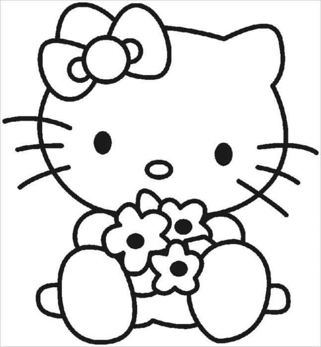 Bộ sưu tập tranh tô màu Hello Kitty đáng yêu