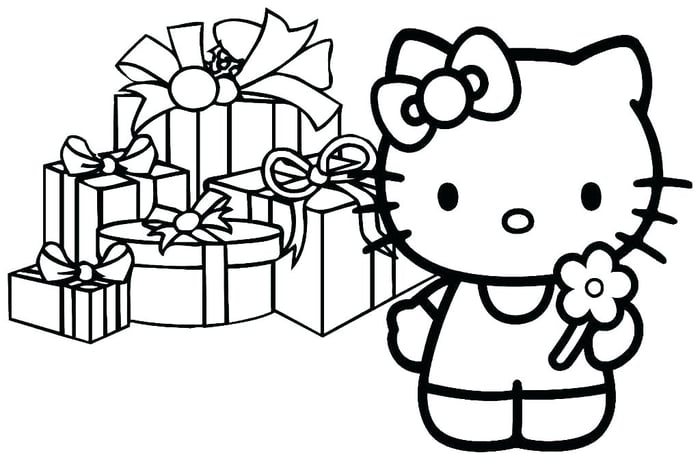 Bộ sưu tập tranh tô màu Hello Kitty đáng yêu