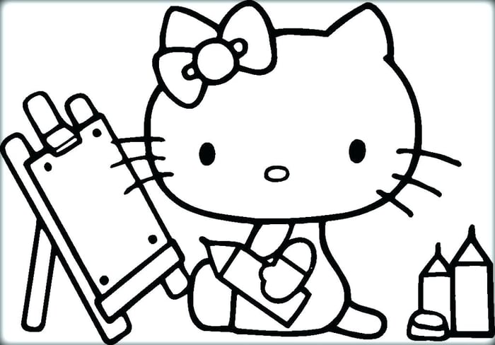 Bộ sưu tập tranh tô màu Hello Kitty đáng yêu