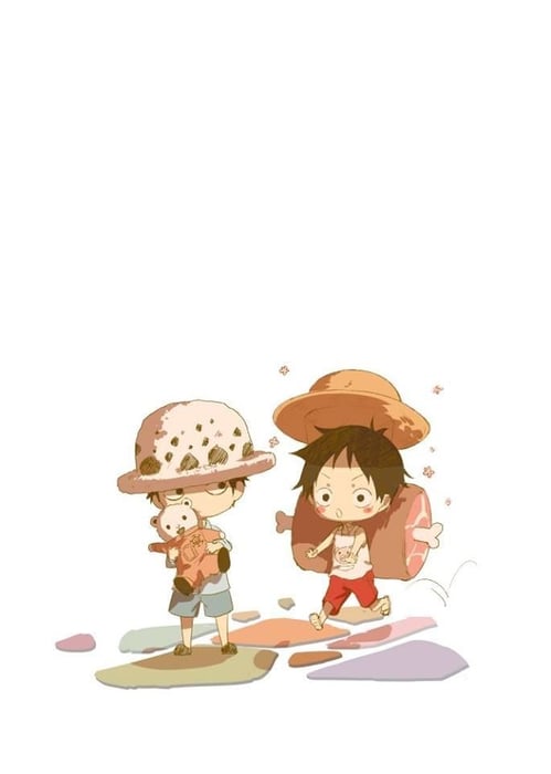 Luffy chibi ngầu - Bức tranh đẹp lung linh