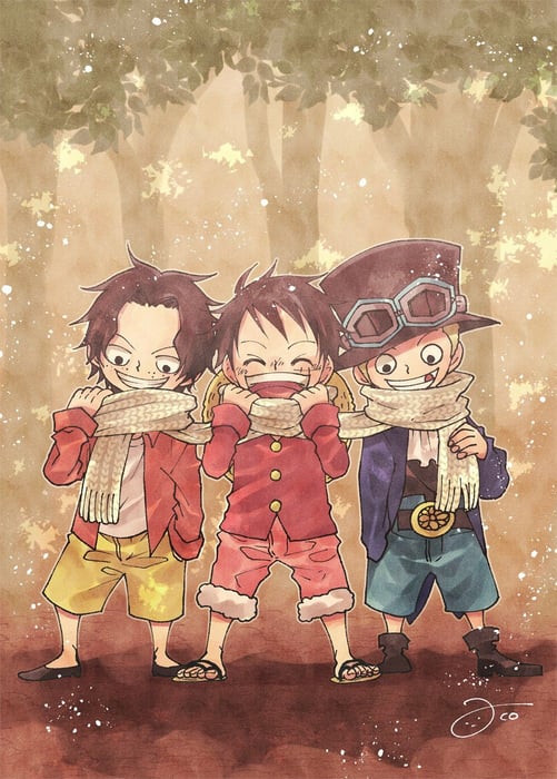 Luffy chibi ngầu - Bức tranh đẹp lung linh