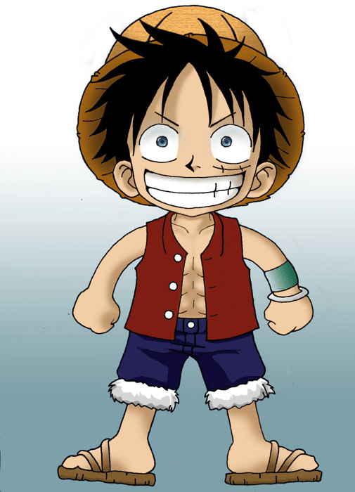 Luffy chibi ngầu - Bức tranh đẹp lung linh