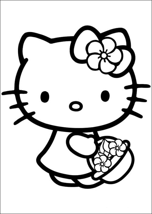 Bộ sưu tập tranh tô màu Hello Kitty đáng yêu