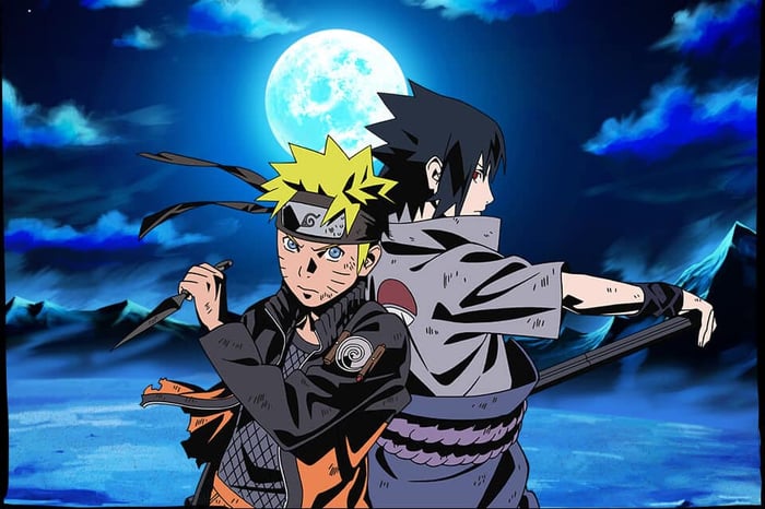 Bức tranh sống động của Naruto và Sasuke