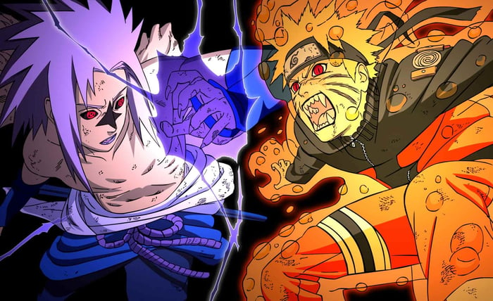 Bức tranh sống động của Naruto và Sasuke