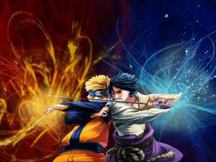 Bức tranh sống động của Naruto và Sasuke