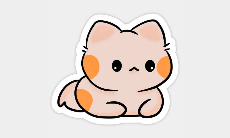 20 Mẫu sticker mèo cute dễ thương được yêu thích 2024