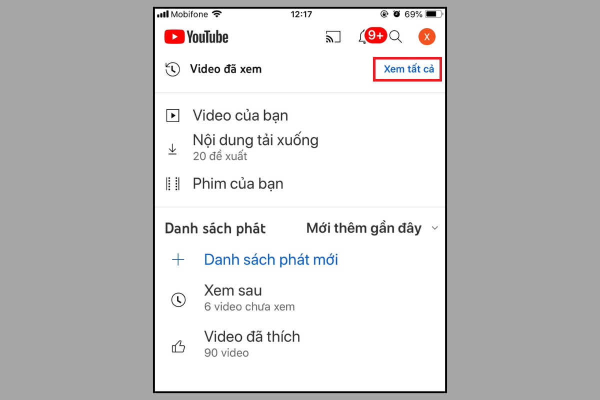 Xóa hết tất cả phim đã xem trên YouTube - Chỉ 1 nút chạm loại bỏ sạch mọi dữ liệu