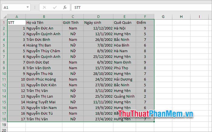 Bí quyết tạo nút lọc trong Excel