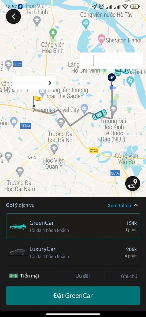 Hướng dẫn đặt xe taxi điện VinFast