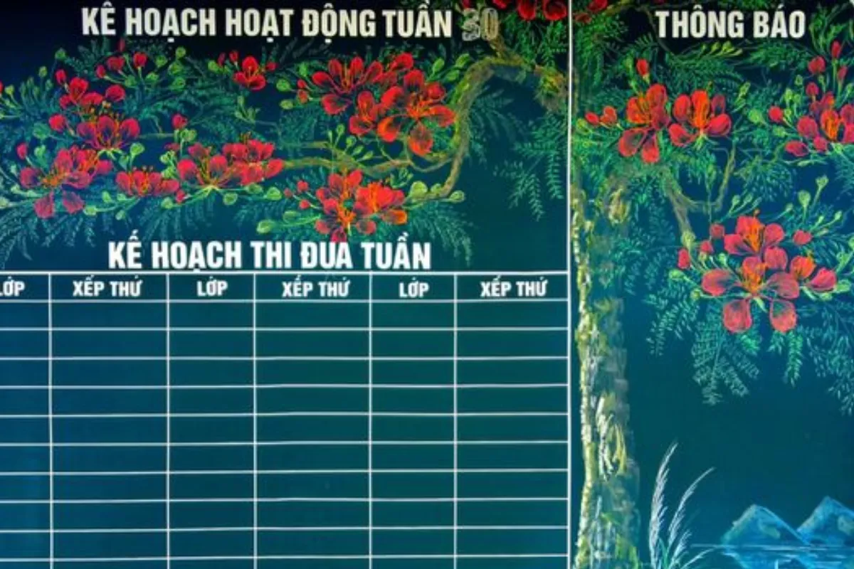 Tổng hợp 7+ mẫu trang trí bảng sinh hoạt lớp khiến học sinh thích mê