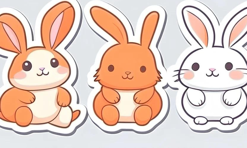 15 Mẫu sticker thỏ cute dễ thương ấn tượng 2024