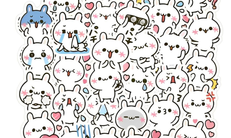 15 Mẫu sticker thỏ cute dễ thương ấn tượng 2024