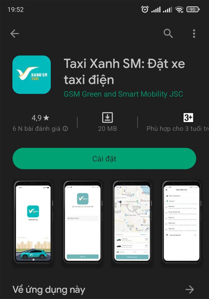 Hướng dẫn đặt xe taxi điện VinFast