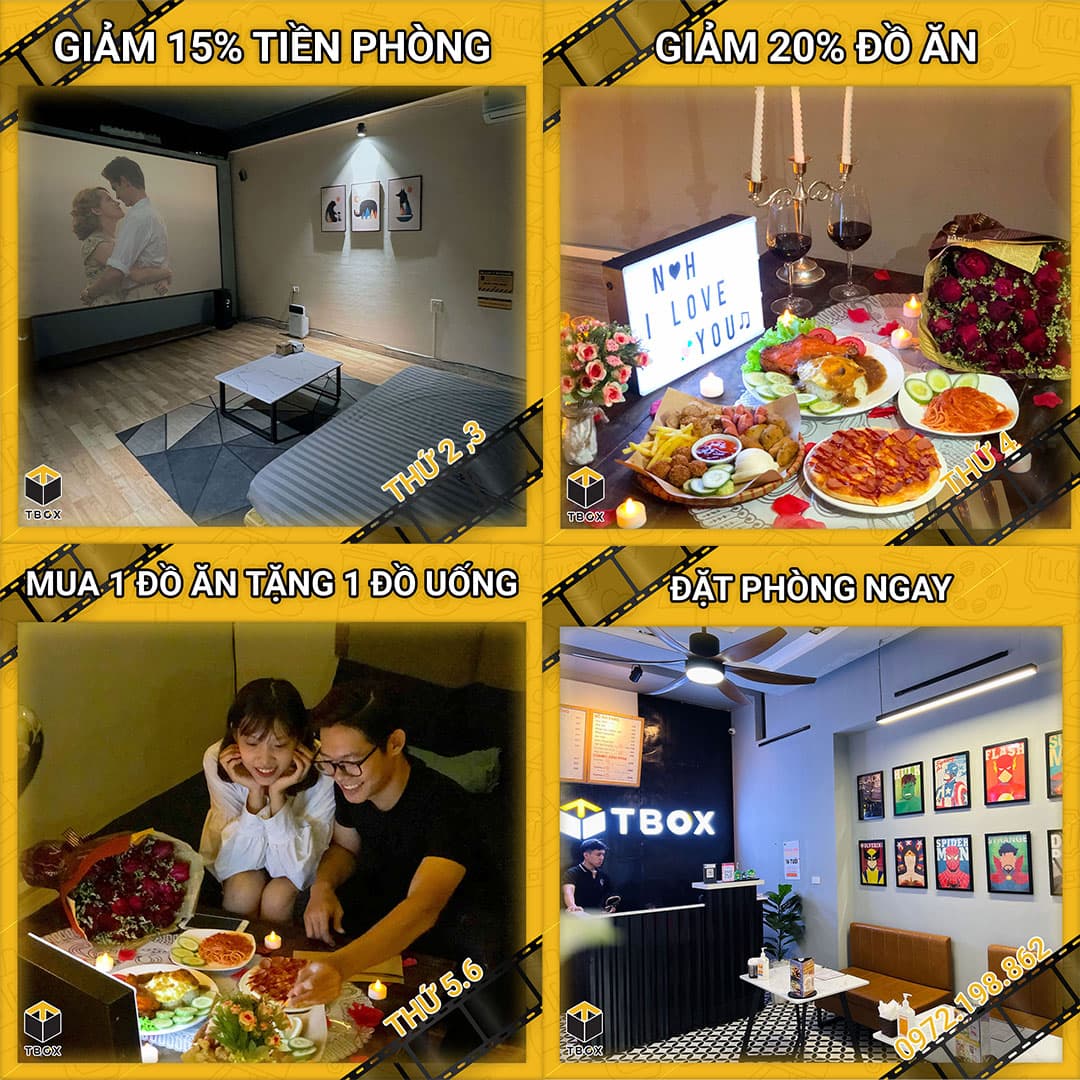 T-Box Cafe Phim Phố Vọng - Phòng chiếu phim