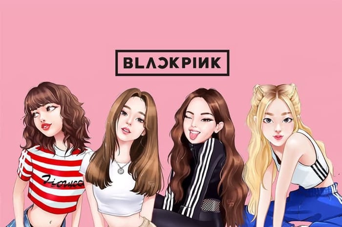 Hình ảnh dễ thương của Blackpink Anime