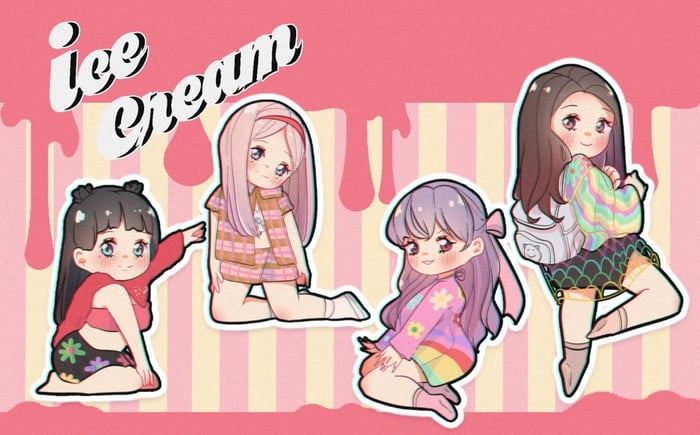 Hình ảnh dễ thương của Blackpink Anime