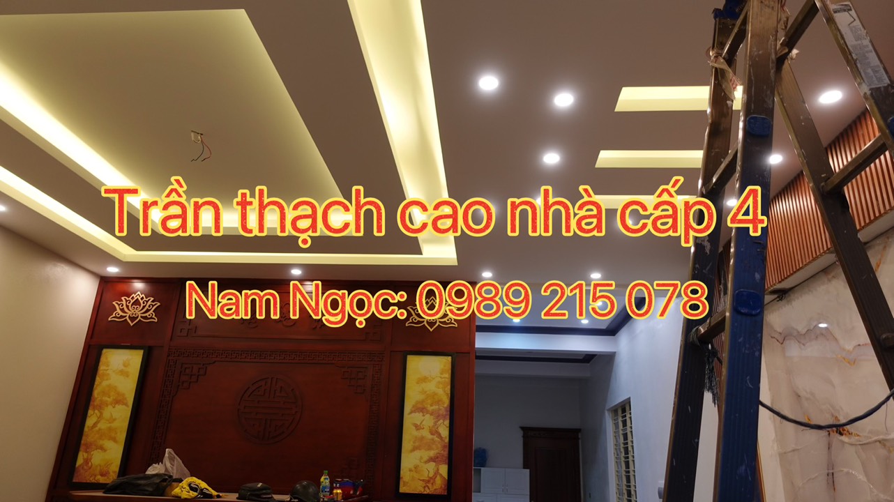 49 mẫu trần thạch cao phòng khách hiện đại đẹp, trần thạch cao phòng khách giật cấp đơn giản đẹp