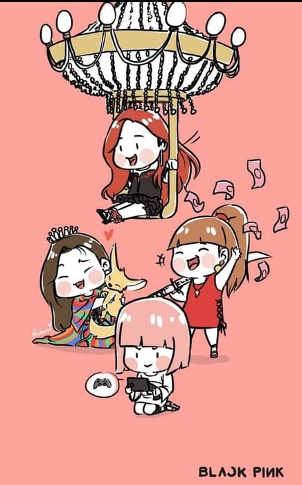 Hình ảnh dễ thương của Blackpink Anime