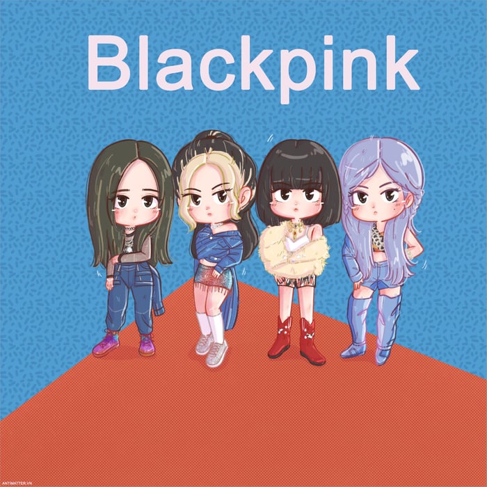 Hình ảnh dễ thương của Blackpink Anime