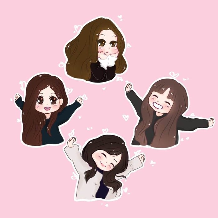 Hình ảnh dễ thương của Blackpink Anime