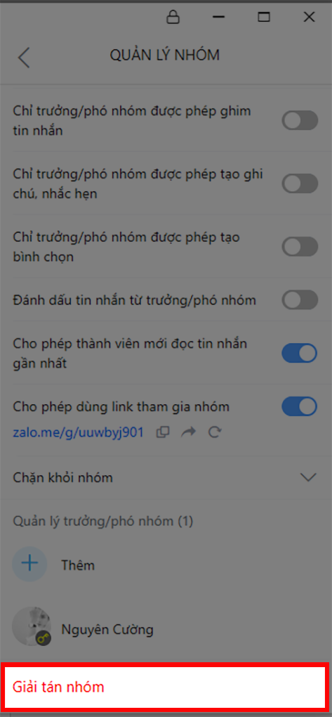 Cách giải tán nhóm Zalo, xóa nhóm chat đơn giản nhất