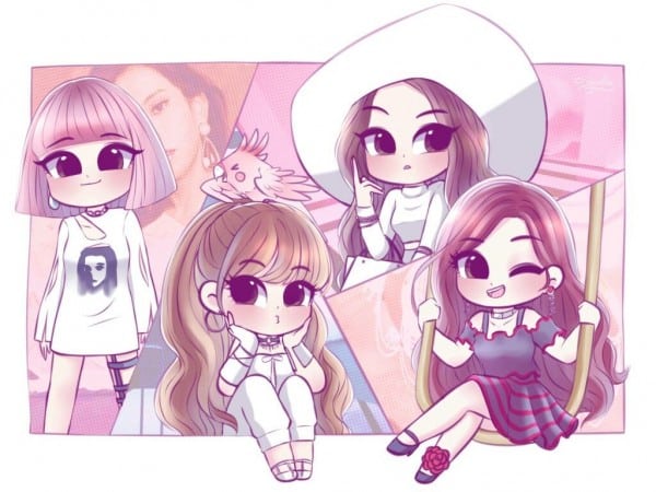 Hình ảnh dễ thương của Blackpink Anime