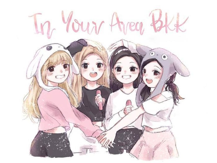 Hình ảnh dễ thương của Blackpink Anime