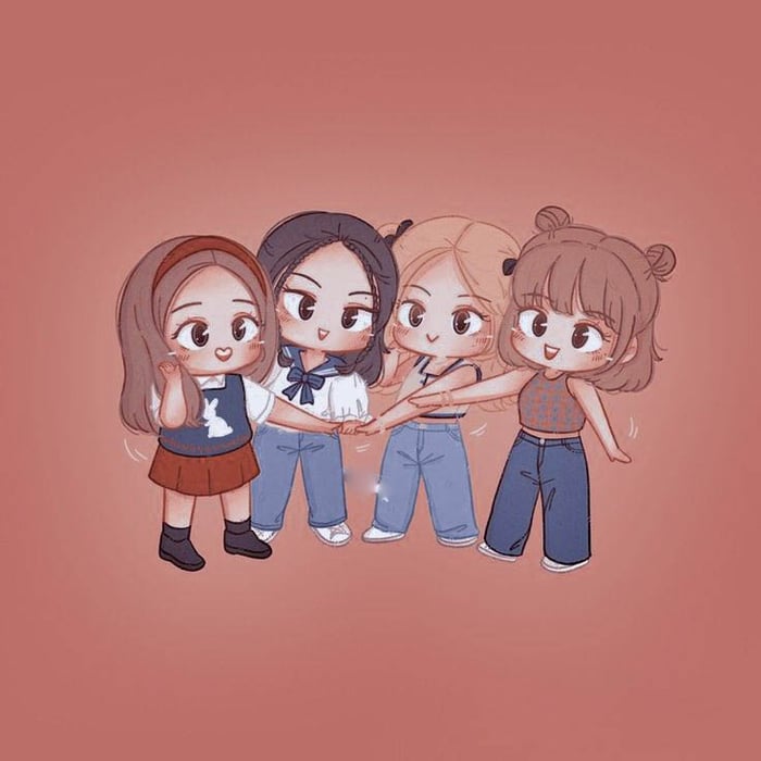 Hình ảnh dễ thương của Blackpink Anime