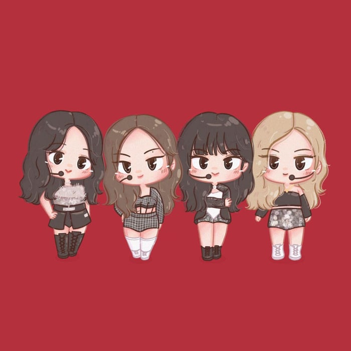 Hình ảnh dễ thương của Blackpink Anime