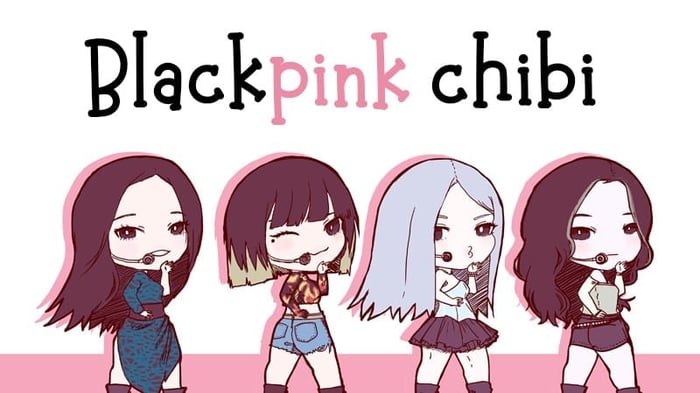 Hình ảnh dễ thương của Blackpink Anime