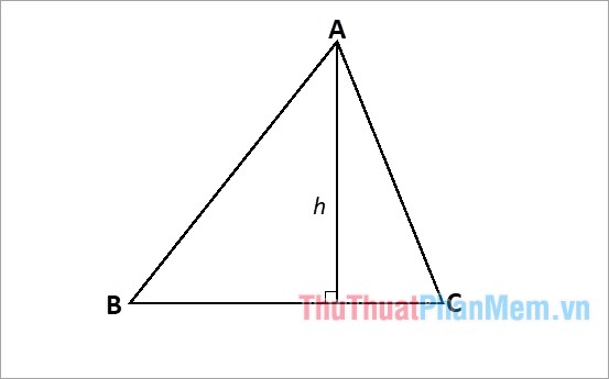 Phương trình tính đường cao trong tam giác - Cách tính đường cao trong tam giác