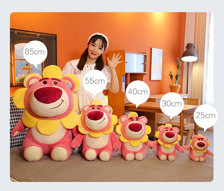 Thú bông Gấu Dâu Lotso đeo hoa