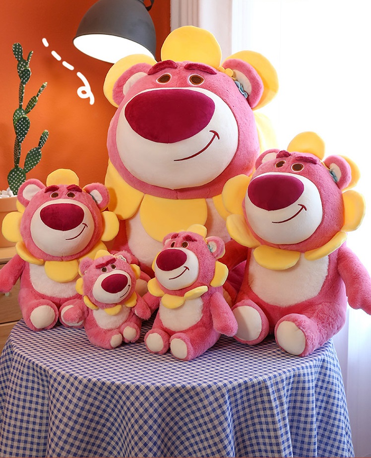 Thú bông Gấu Dâu Lotso đeo hoa