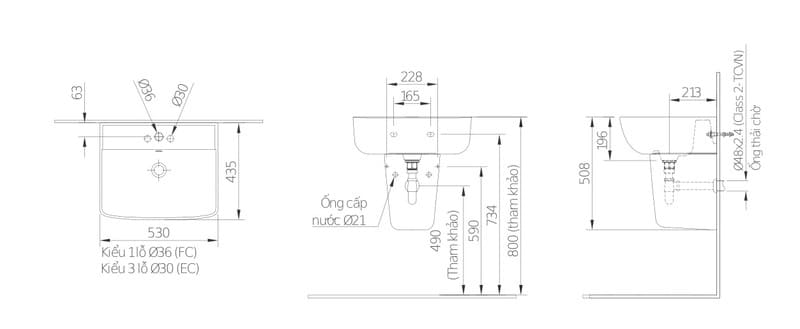 Tổng hợp kích thước lavabo tiêu chuẩn, chậu rửa mặt thông dụng