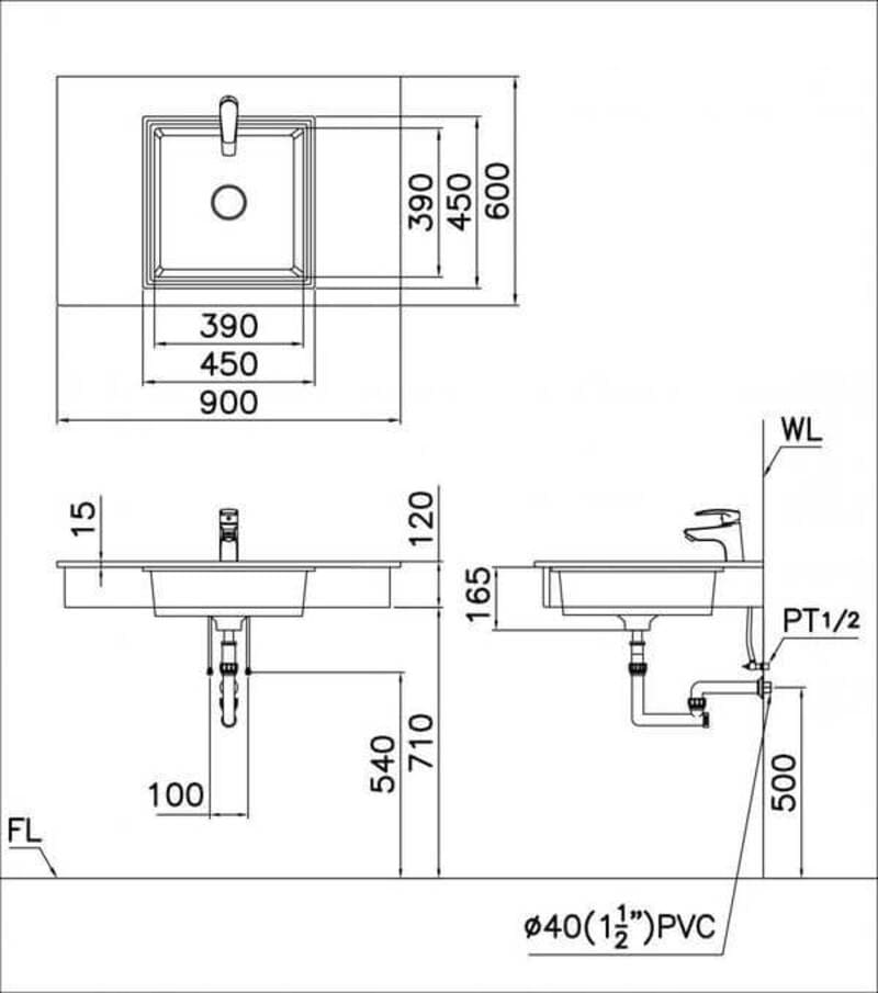 Tổng hợp kích thước lavabo tiêu chuẩn, chậu rửa mặt thông dụng