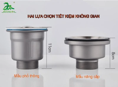 Xi phông ống thoát nước chậu rửa bát to chống tắc nghẽn, ngăn mùi hôi